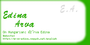 edina arva business card